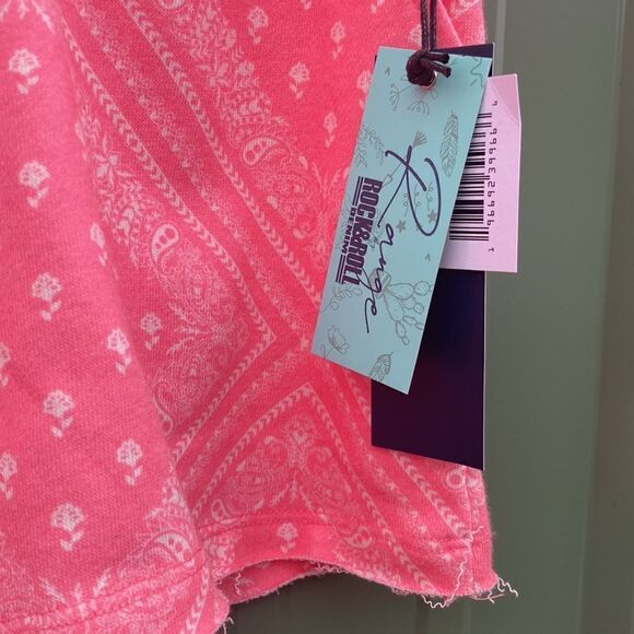 Range RockNRoll Western FLOWY BANDANA PRINT TOP & Shorts Lounge 2-pc Set Size XL - Picture 7 of 10